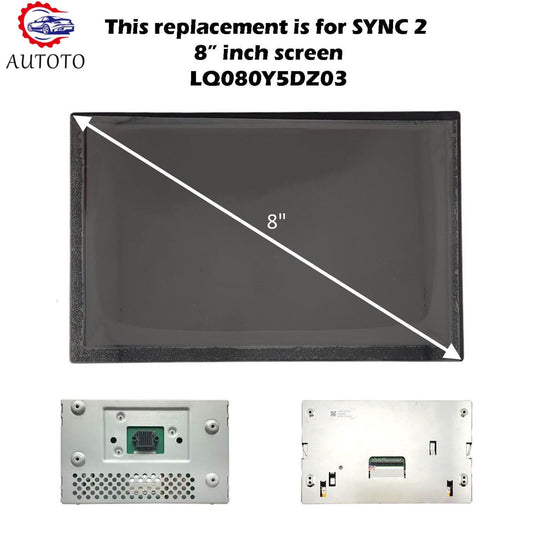 LCD Monitor Display for Ford Explorer SYNC 2 Car Radio 8 LQ080Y5DZ30A 2011-2016