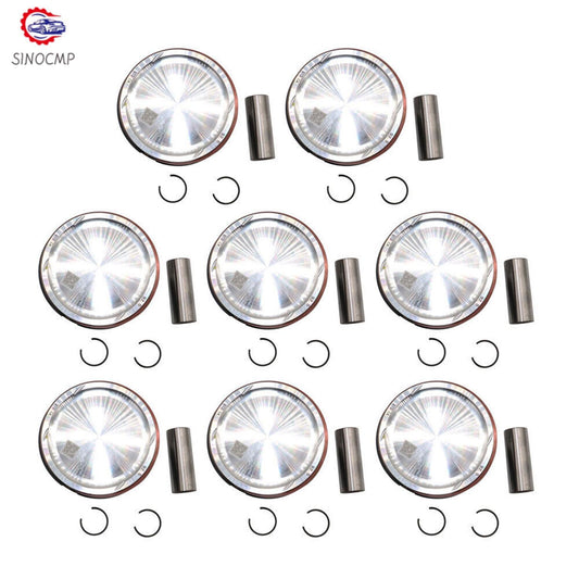 8pcs Piston Set W/Rings Compatible with for Jaguar for F-Type XFR XF XK XKR XJ XJR Land