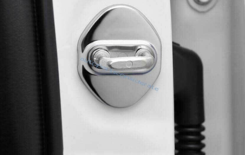 for Toyota CHR C-HR 2018-22 Chrome Steel Door Lock Buckle Protect Cover Trim 4X