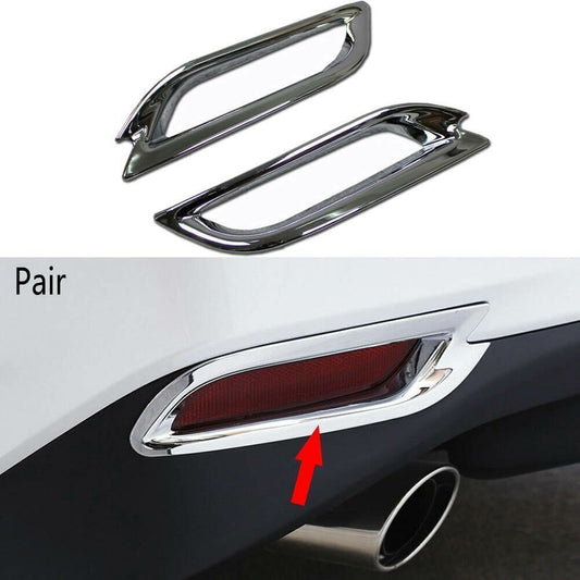 for Toyota for Camry 2018-2023 Chromed Rear Bumper Fog Light Lamp Frame Cover Trims