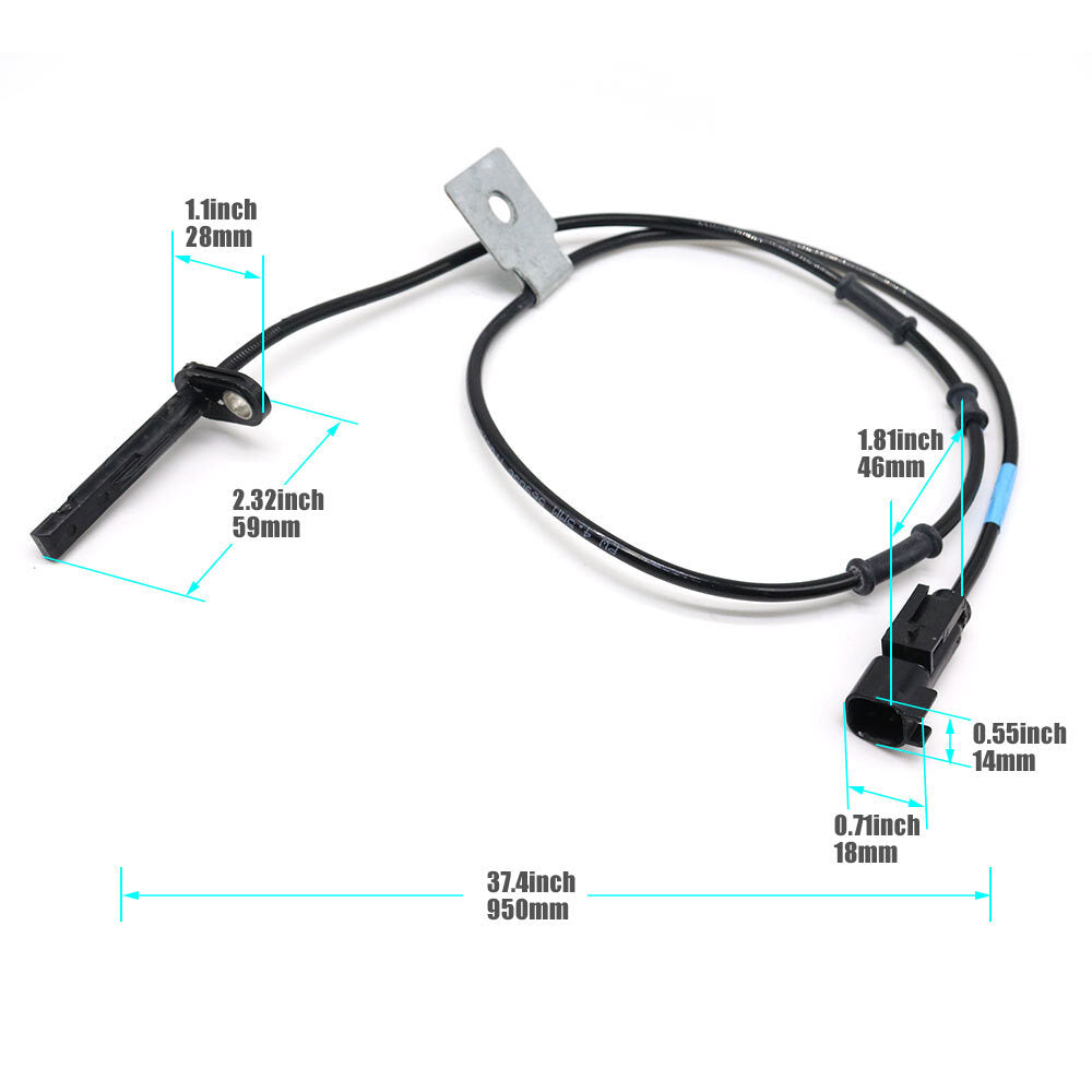 Front Right ABS Wheel Speed Sensor For 10-17 for Chevy Equinox for GMC Terrain 20811371