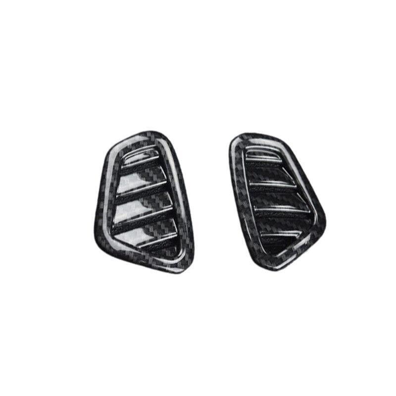 for Benz E-Class 16-21 2X Carbon Fiber ABS Dashboard Side Vent Overlay Cover