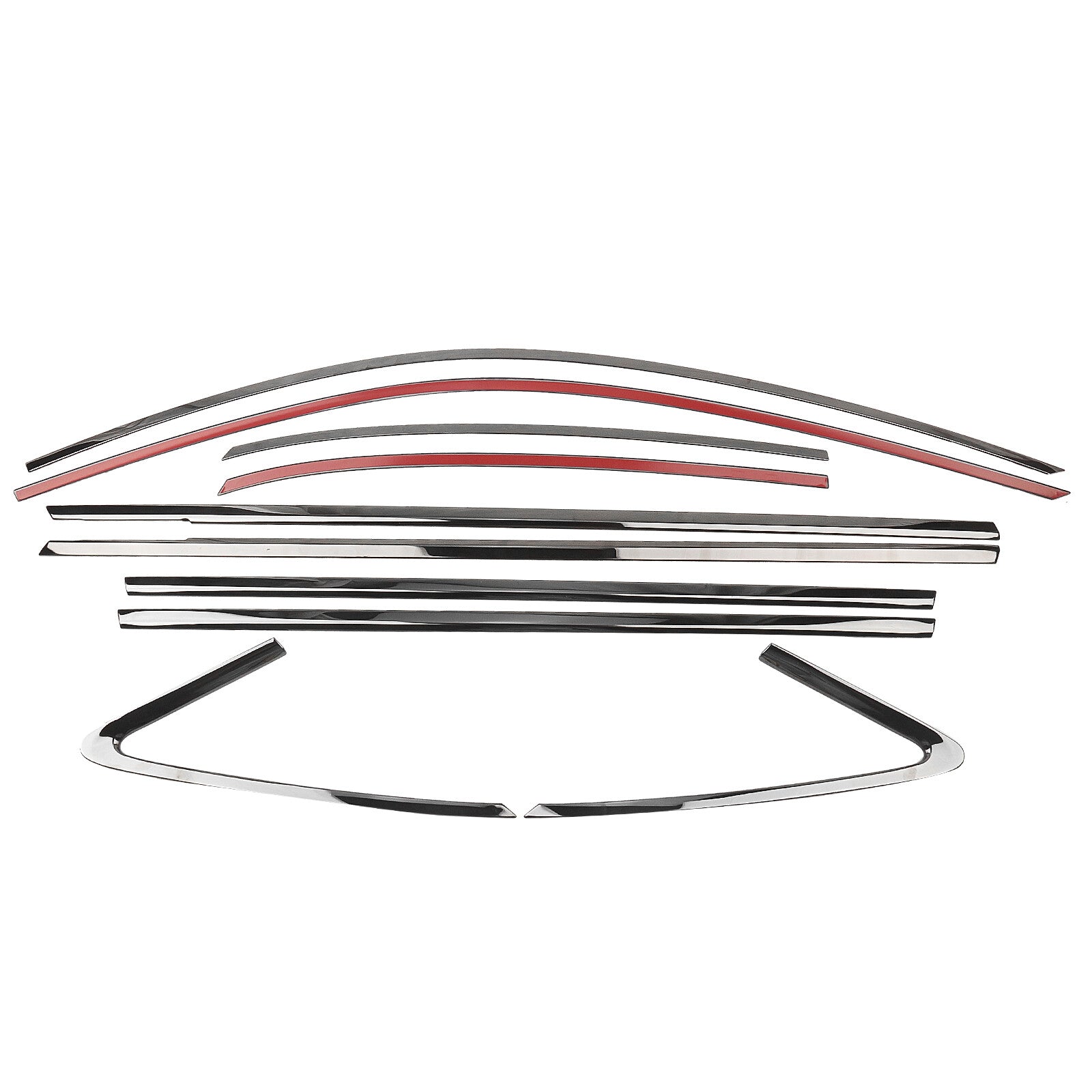 Car Window Trim Strip Cover Trim Stainless BLK For 2015-2020 for Audi A3 S3 Sedan