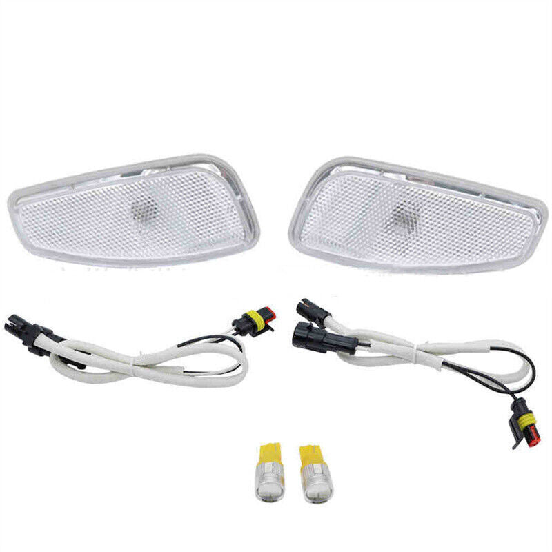 White LED Fender Side Marker Lights Turn Signal Lamps for Jeep Renegade 2016-23