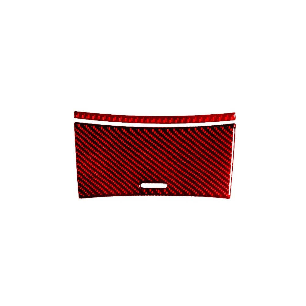 Red Central Storage Box Panel Trim Cover Carbon Fiber for Chevy Impala 2014-2020