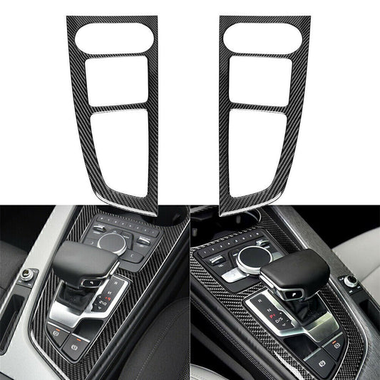 Carbon Fiber Center Console Panel Cover Trim Fit for Audi A4 B9 2017-2020 RHD