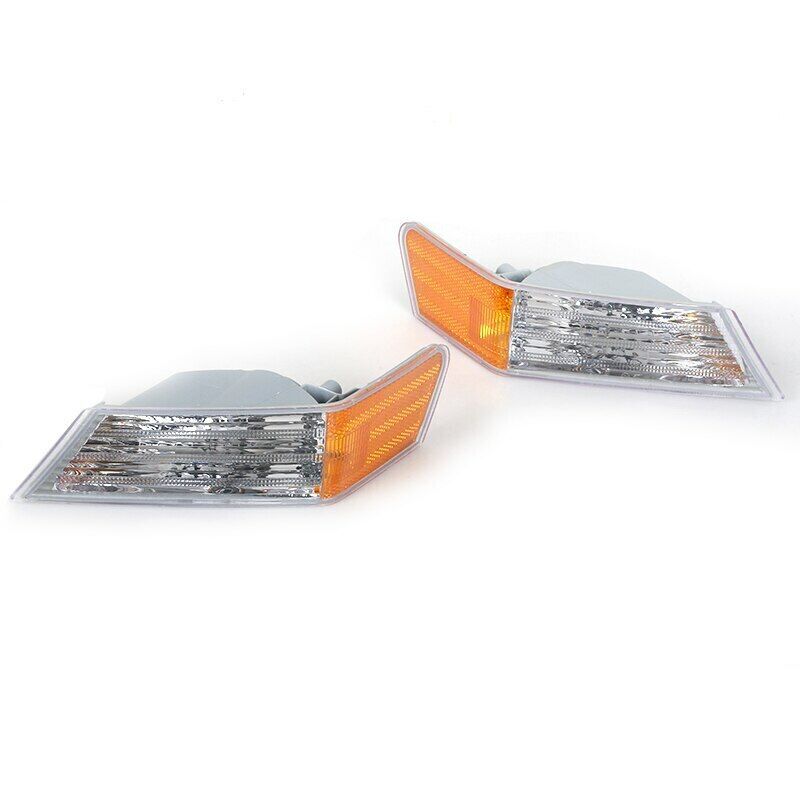A pair of front turn signal lights without bulbs are compatible with 2007-2014 for Jeep Patriots.