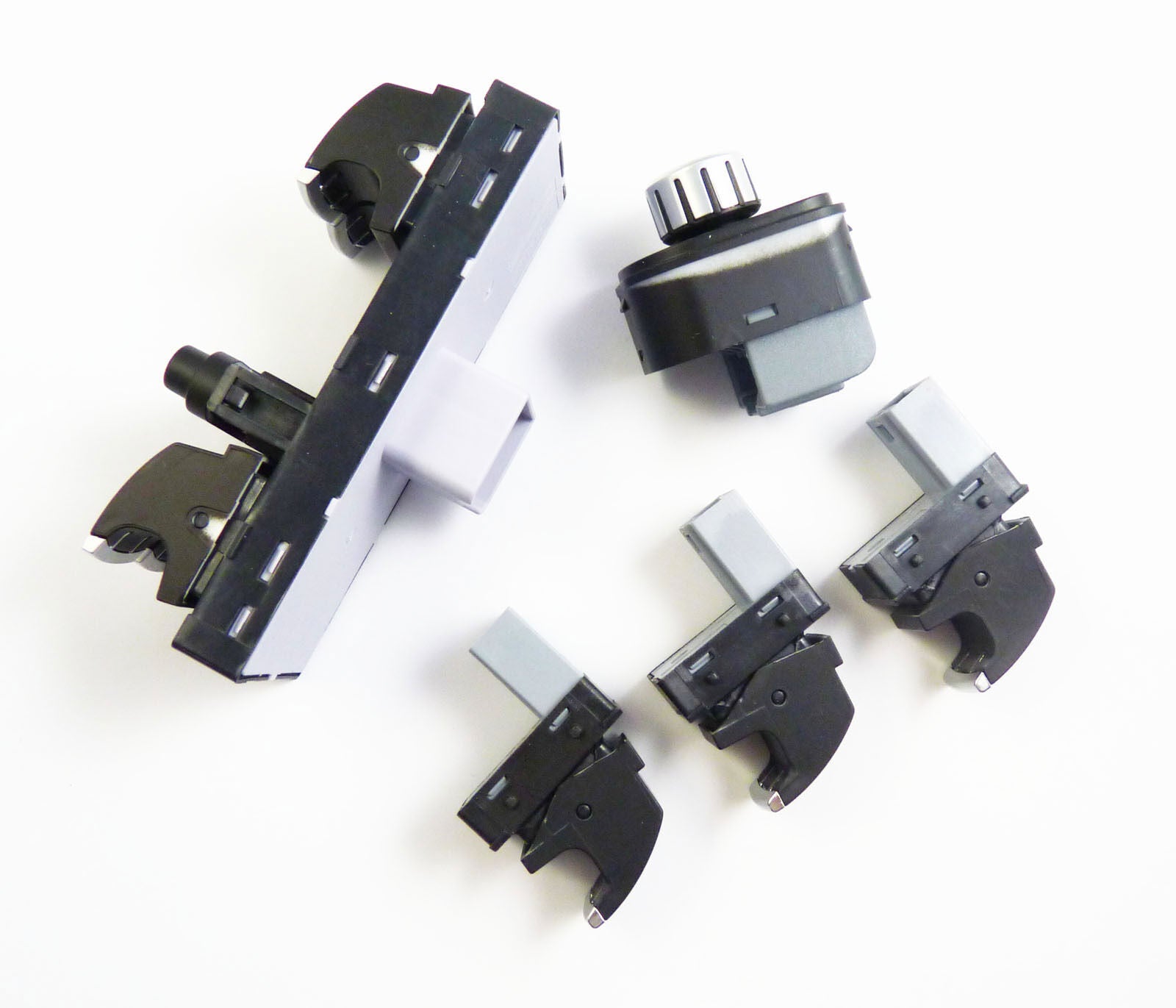 for VW for Jetta MK5 6 for Passat B6 for Golf Mirror Window Switch Chrome Kit Set 5Pcs NEW