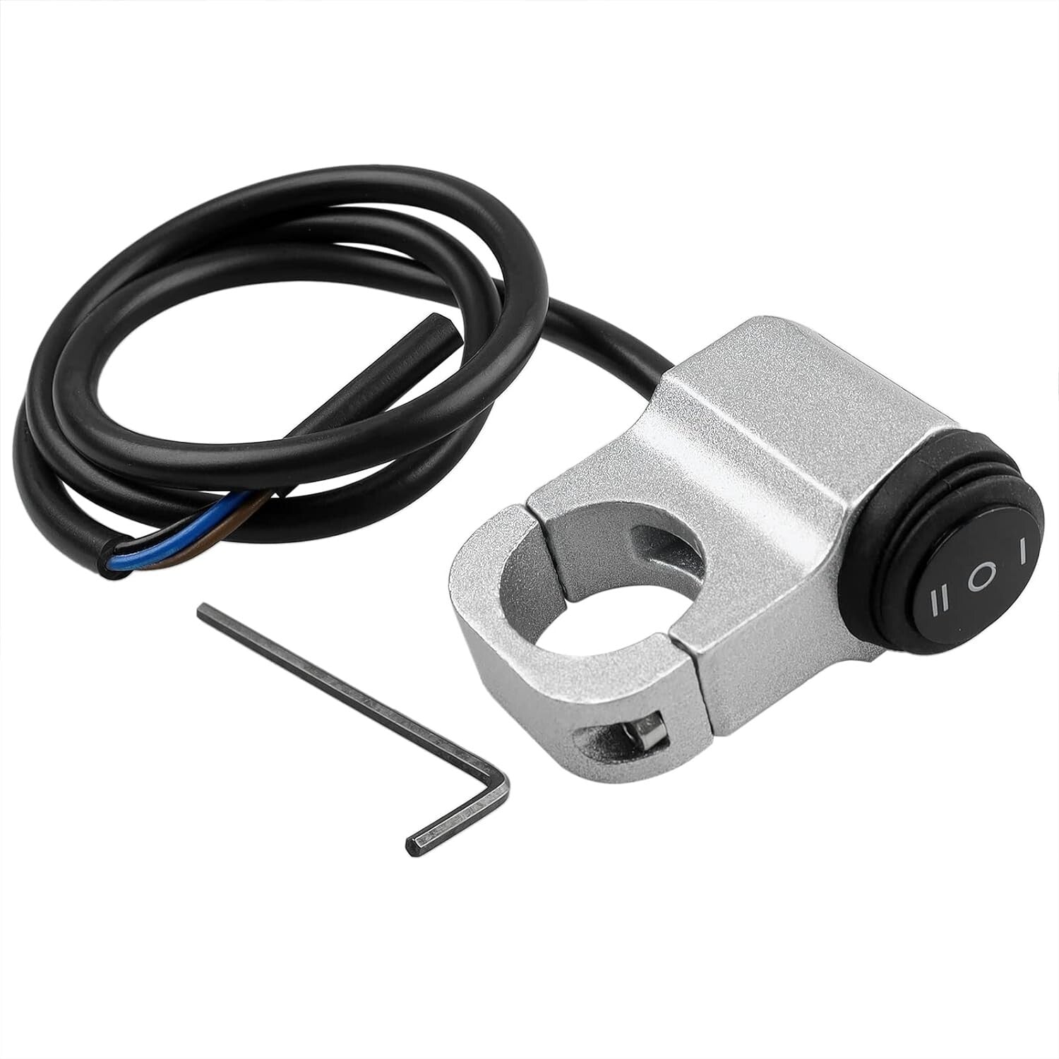 12V Motorcycle ATV Handlebar Headlight Switch,7/8 22-23mm On-Off-On Control CNC