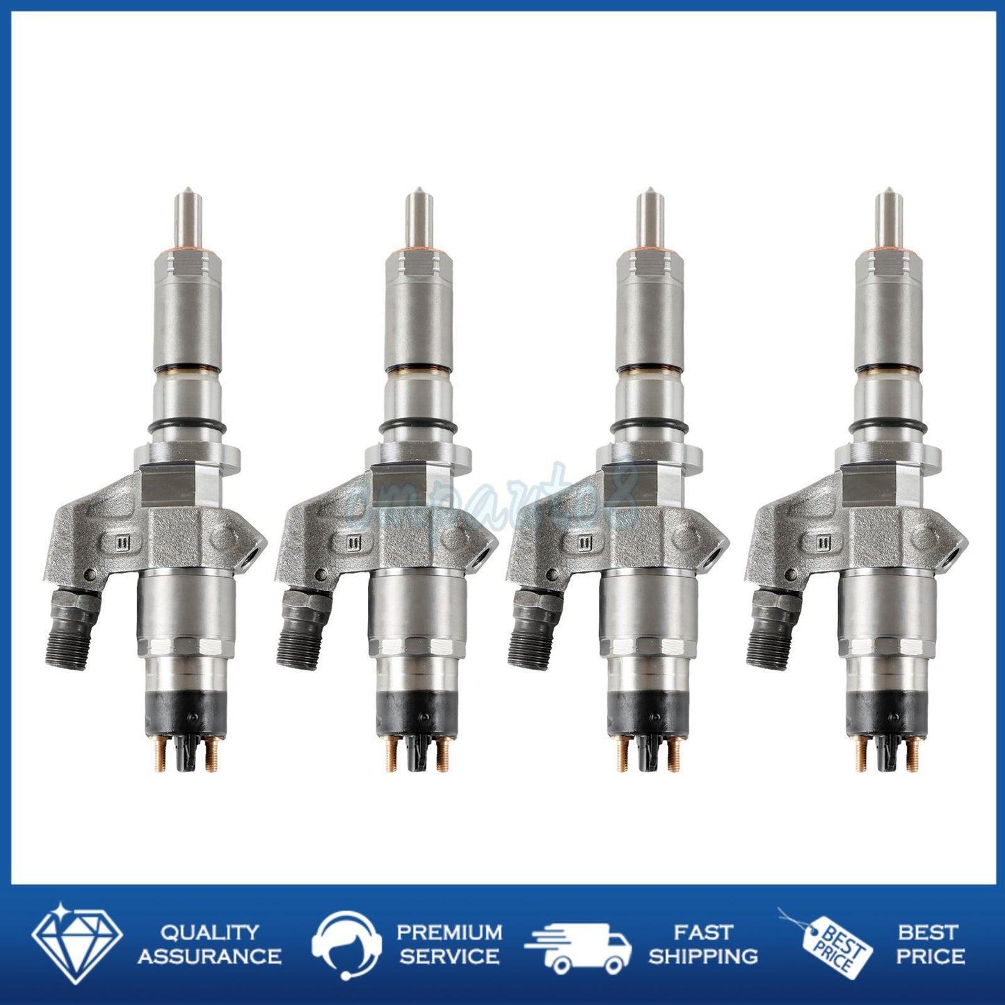 4PCS Injector 0445120008 0986435502 for GMC for Chevrolet Silverado 3500 2500HD 6.6L