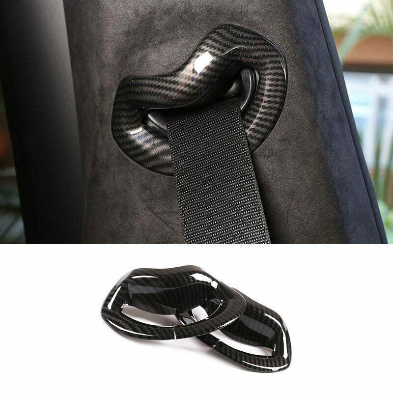 Fit for BMW X5 G05 2019-2023 ABS Carbon Fiber for Seat Belt Adjustment Cover Trim 2P