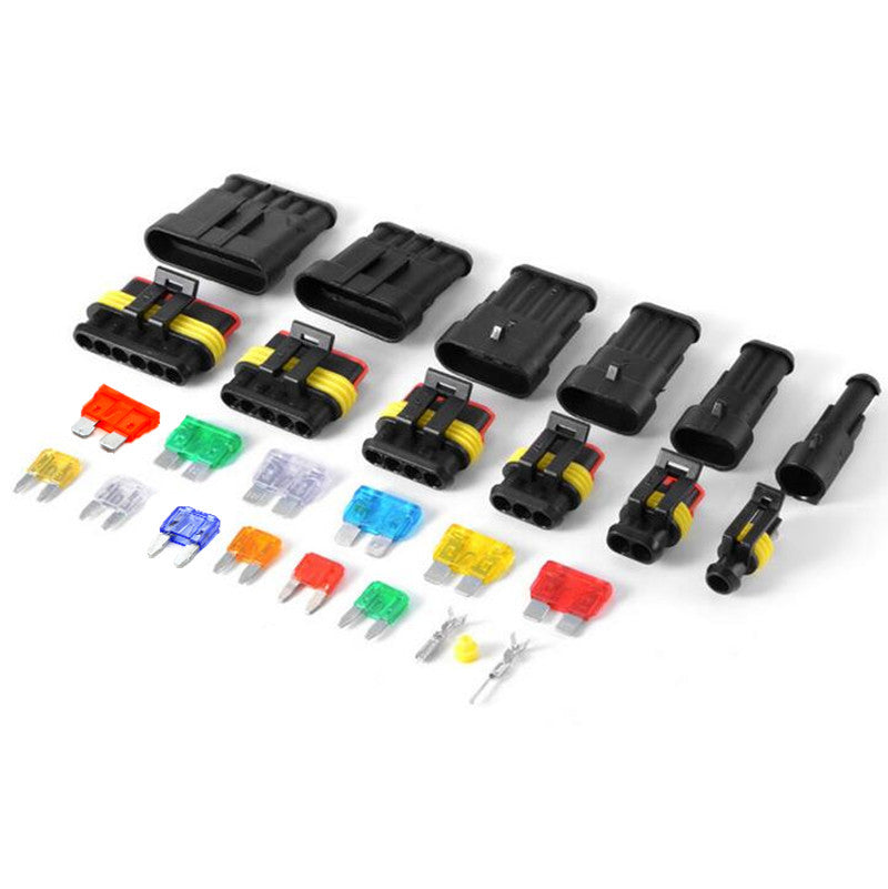 Car AUTO Blade Fuses 1-6 Pin Electrical Wire Connector Waterproof Plug Terminal
