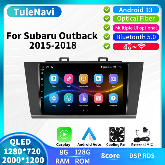 for Subaru Outback Legacy 2015-2018 Auto CarPlay Car Radio GPS Multimedia Player
