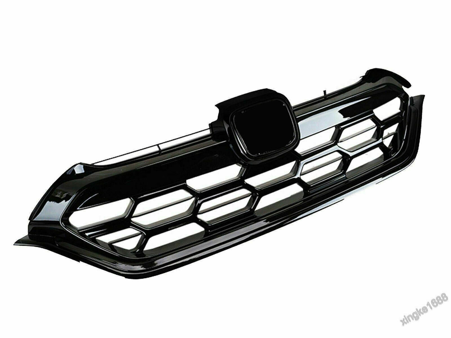 for Honda CR-V CRV 2017-2021 Black Honeycomb Grille Front Bumper Center Grill 1x