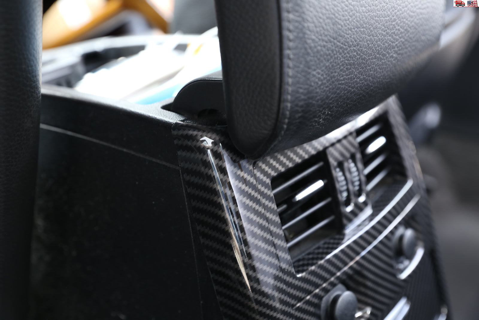 The black interior center console armrest storage box tray is suitable for the for Audi Q4 e-tron.