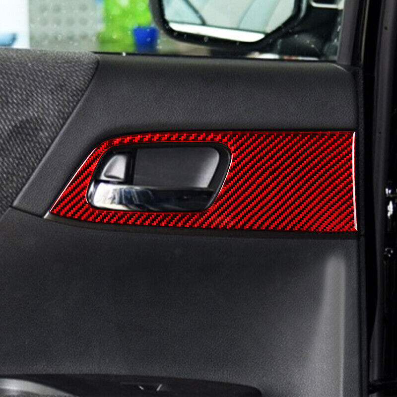 carbon fiber interior door handle cover trim for Honda Accord 2014-17