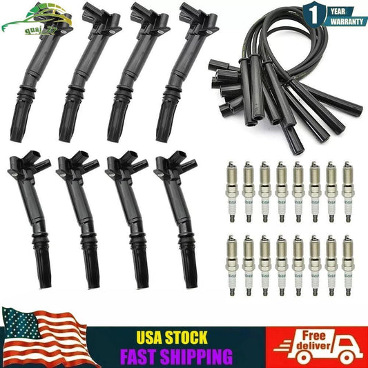 8pcs Ignition Coil Spark Plug for Ford F150 F250 F-350 6.2L 10-2017 UF631 UF639