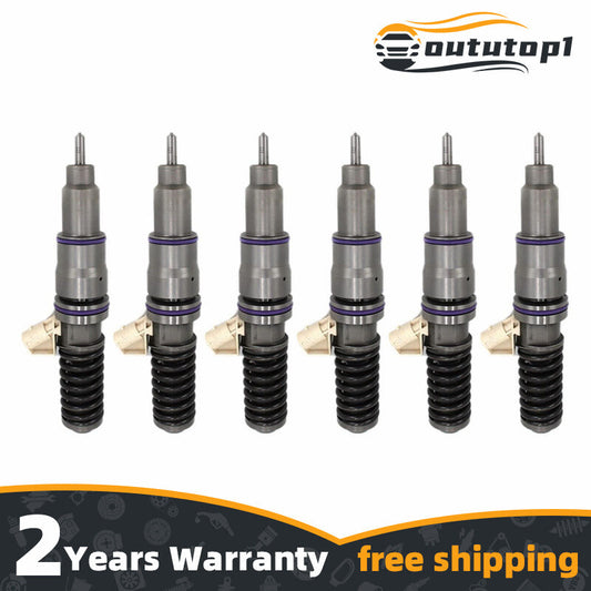 6Pcs New Fuel Injector for Volvo MD13 for MACK MP8 D13 85013611 22027808 21092434