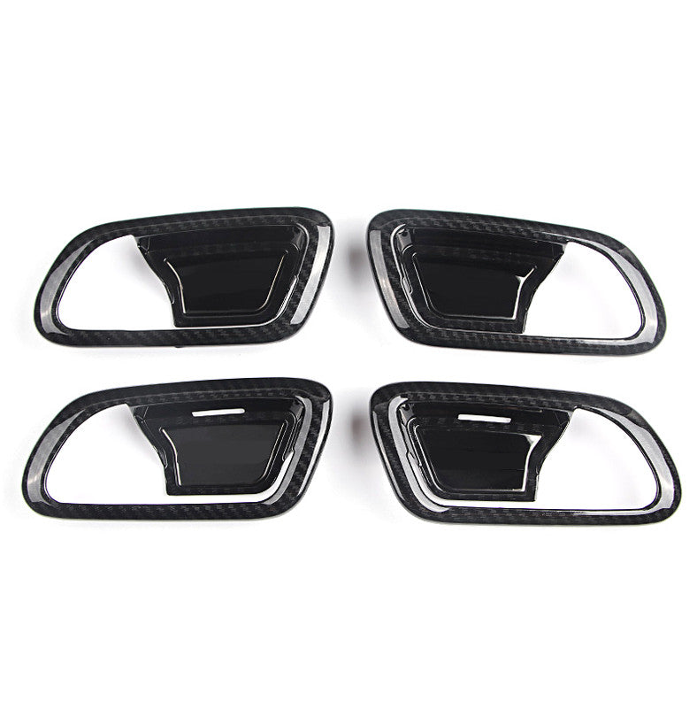Carbon fiber interior door handle cup cover trim for Jeep Grand Cherokee 11 - 2020