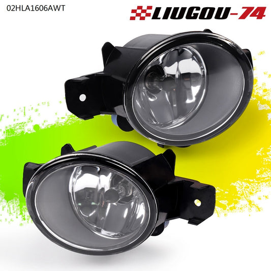 A pair of fog lights with H11 bulbs suitable for Nissan Altima Maxima Rogue Sentra transparent lenses.