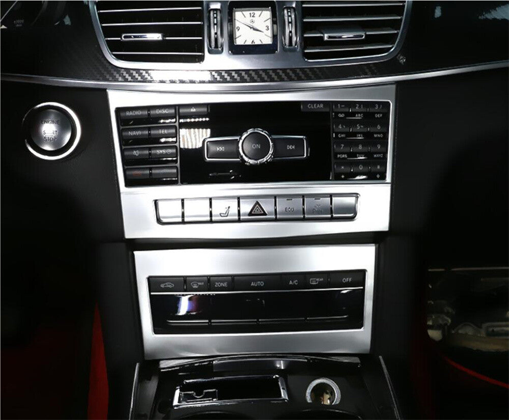 Silver ABS Central Control CD Switch Trim for Mercedes-Benz E Class W212 2014-15