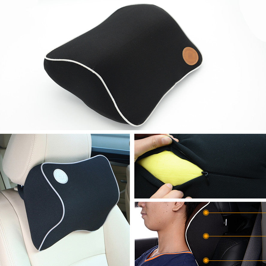 Car Memory Foam Travel Cushion Pillow for Seat Headrest Rest BK Comfort Neck Suppor