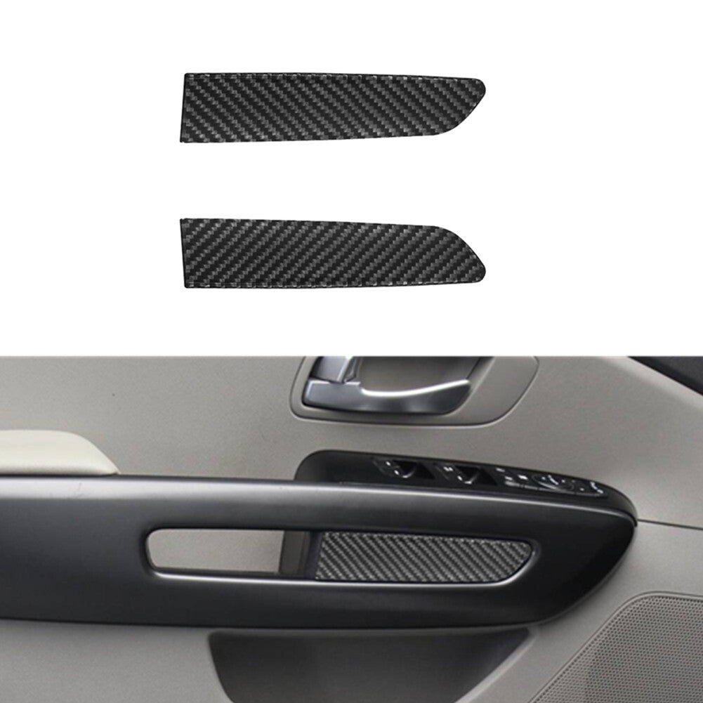 2Pcs Carbon Fiber Front Door Panel Down Sticker Cover for KIA Sedona 2015-2016