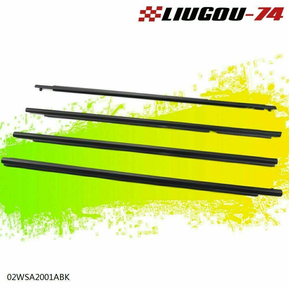 4 brand new window weatherstripping strips for 2009-2012 for Toyota for Corolla -