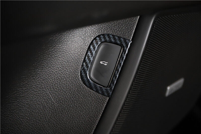 Back Door Tailgate Switch Cover Trim Fit for Cadillac CT6 16-2020 Carbon Fiber