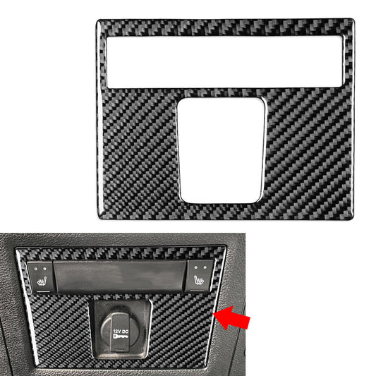 Carbon Fiber Rear Control Panel Cover Trim for Dodge for Ram 1500 2500 3500 BLK