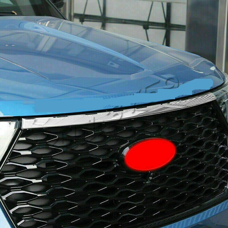 for Ford Explorer 20-2022 Silver ABS Front Hood Grill Bonnet Molding Stripe Trim