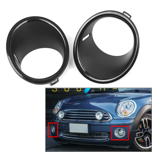 Front Fog Light Lamp Frame Trim Ring Cover Guard Fit for BMW for Mini Cooper R55 R56 R57