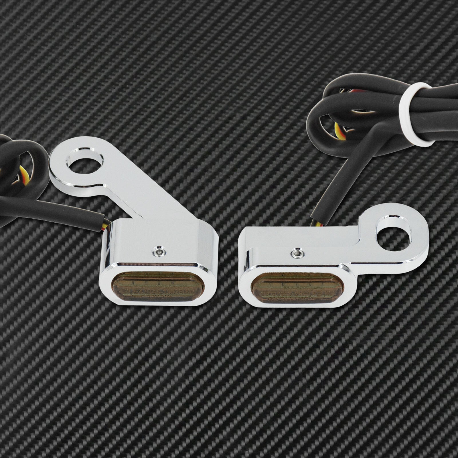 2Pcs Chrome LED Clutch Turn Signal Indicator Running Light Fit For Sportster 883