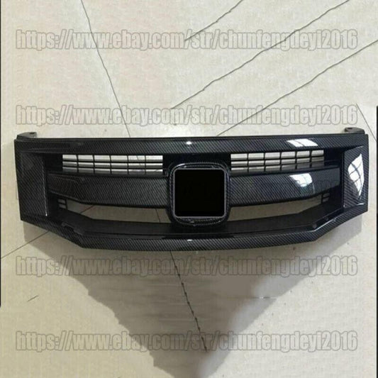 For 2008 2009 2010 8th Gen for Honda Accord 4dr Sedan carbon fiber Front Grille Trim