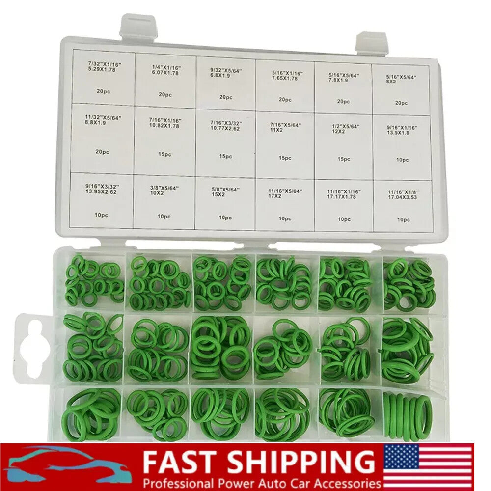 270x 18 Sizes Rubber O-Ring Washer Assortment -Set Gasket Automotive Seal Kit