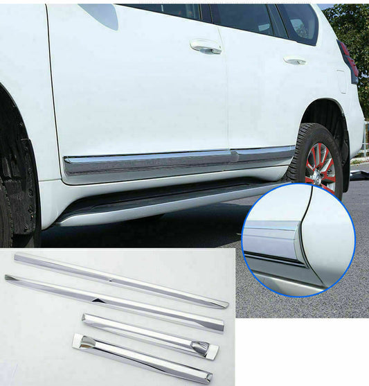 for Land Cruiser Prado 2010-2021 Chrome ABS Side Door Body Anticollision Trim 4x