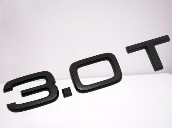for Audi 3.0T rear badge boot trunk sticker badge logo matte black SUV Q5 Q7