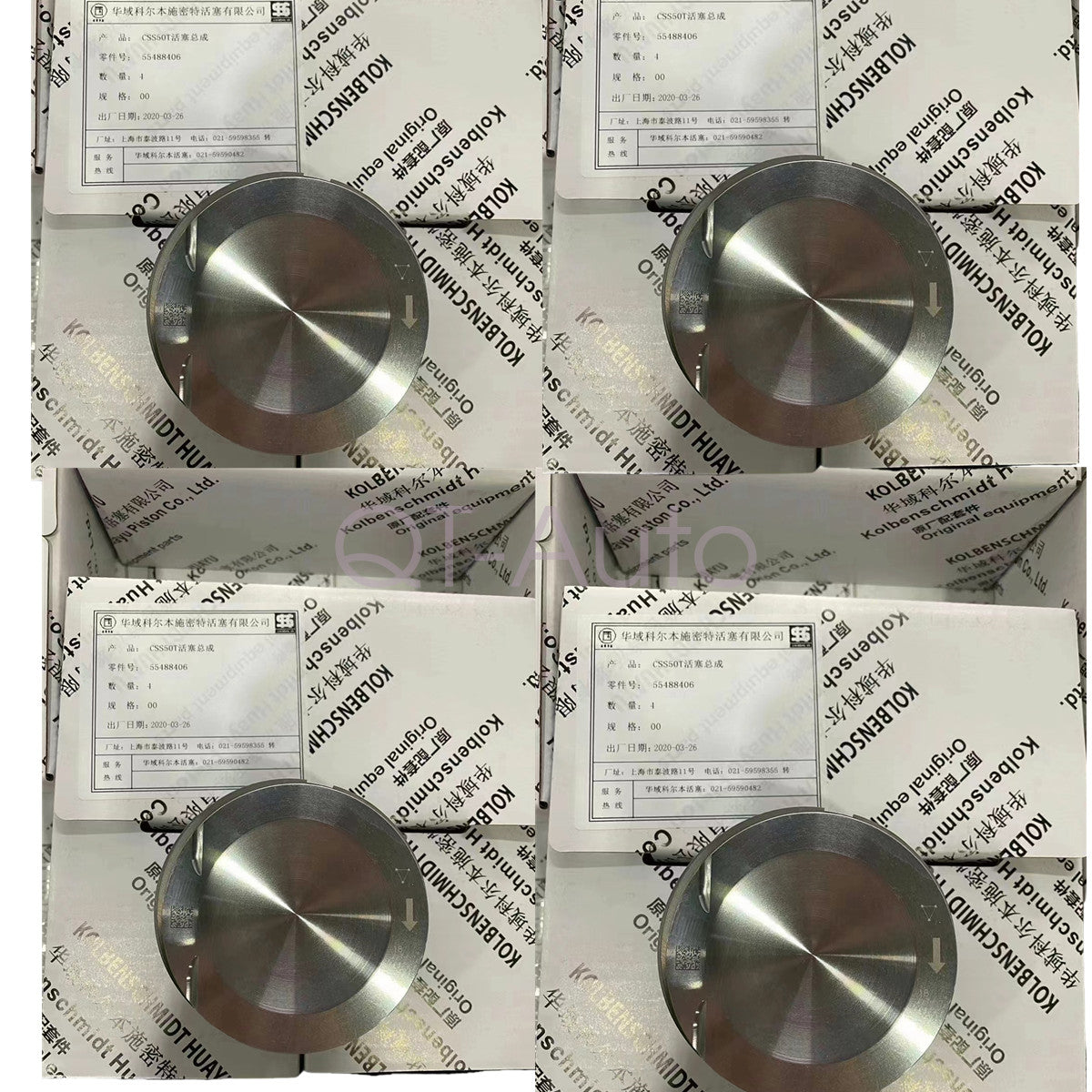 55488406 4 Piston and Ring Kit for 2.0T XT4 XT5 XT6 Blazer Equinox Acadia Terrain