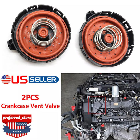2-pack of PCV crankcase vent valves suitable for BMW X5 545i 550i 750i 645Ci 745Li 11127547058