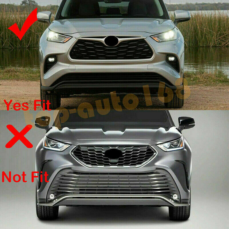 Carbon Fiber Front Bumper Bottom Panel Strip Trim For 2020-23 for Toyota Highlander