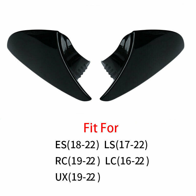for Lexus RC for ES LS LC UX 2019-22 Gloss Black Ox Horn Rearview Mirror Cover Trims