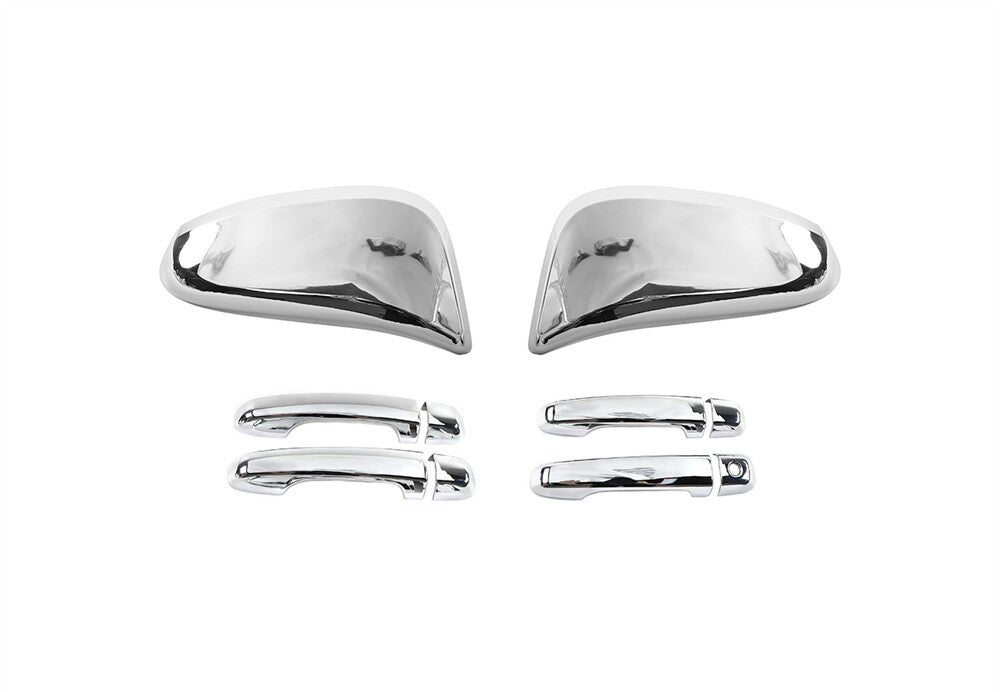 10¡ÁChrome ABS Side Rearview Mirror  Door Handle Cover For Toyot@ 4Runner 2017+