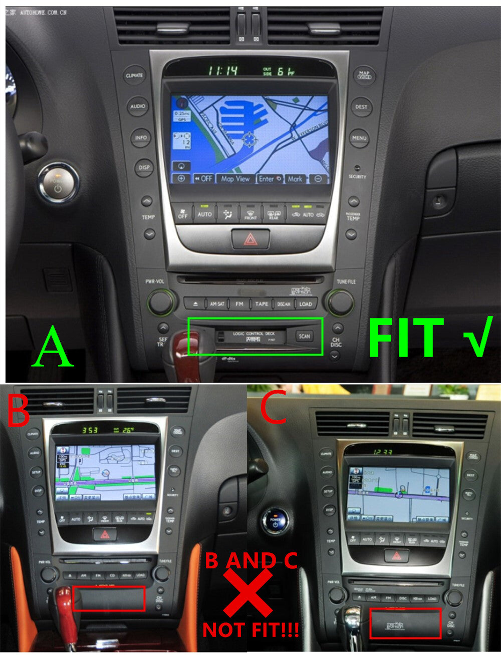 9 Android 11.0 Stereo Radio GPS For 2005-11 for Lexus GS300 GS350 GS430 GS450 GS460