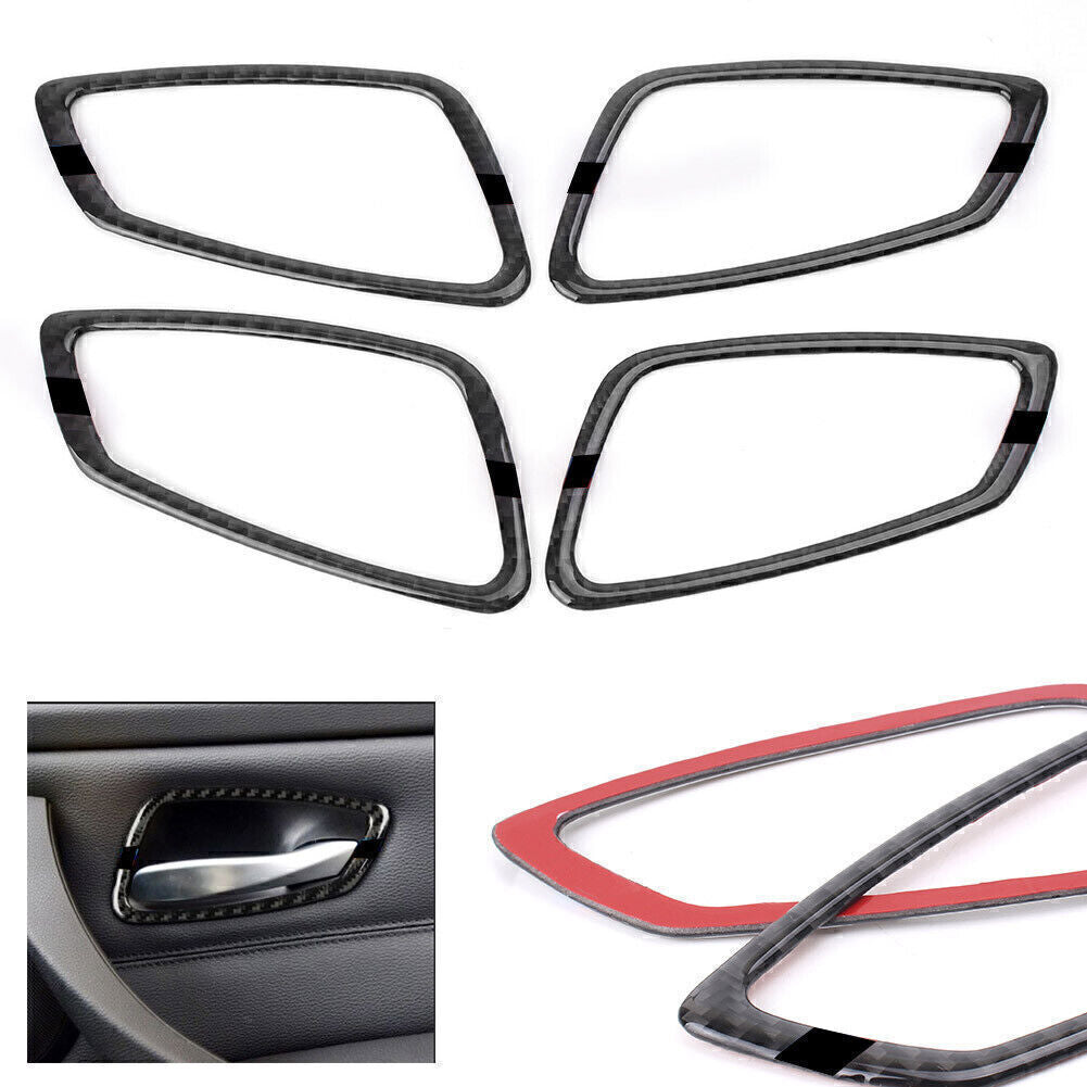 Interior Door Handle Frame Decorative Cover Trim for BMW E90 E92 3-Series 05-12
