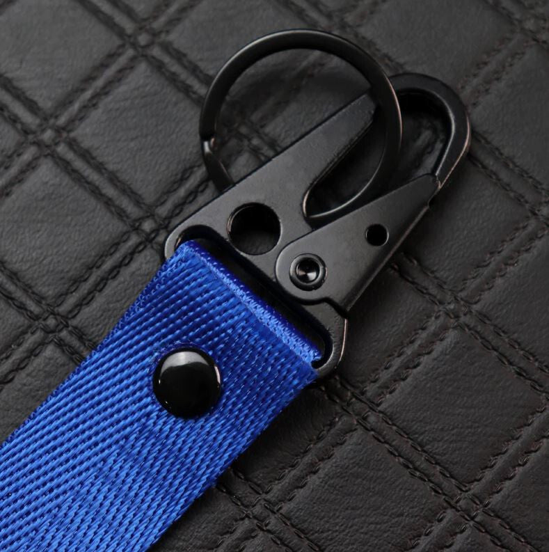 1 car keychain metal key ring badge lanyard blue Mugan for Nissan