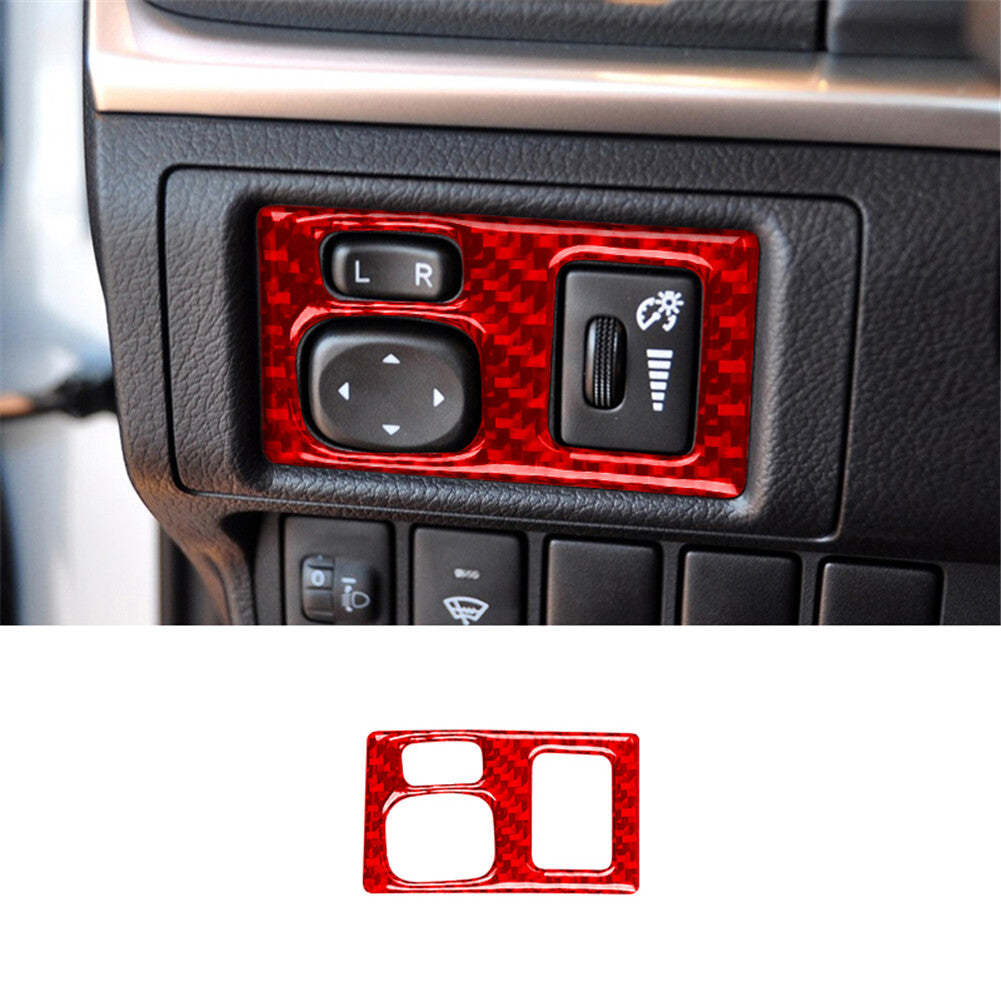 Red Carbon Fiber Interior Light Control Cover Trim for Lexus CT200h 2011-17