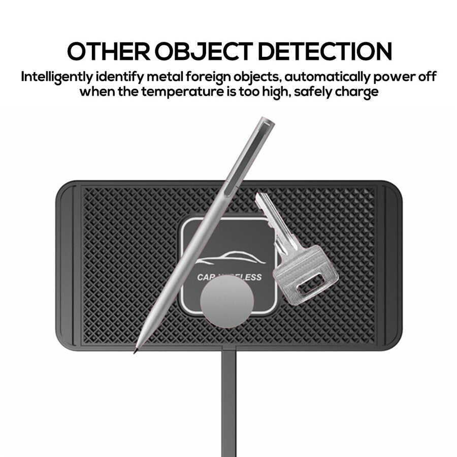 Wireless Car for Charger Pad Fast Charging Dock Non-slip Mat Dashboard Holder Kit
