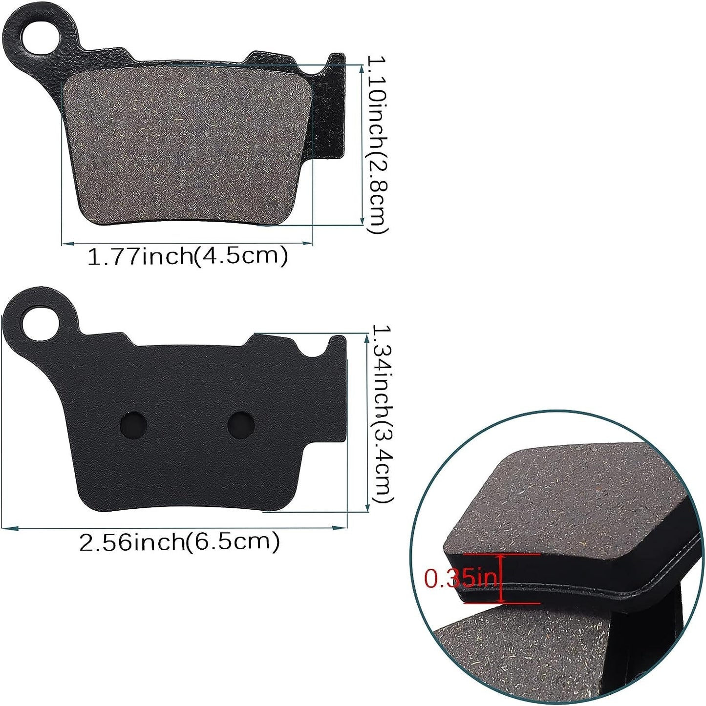 Rear Brake Pads for HUSABERG TE 125 2012-2014 FE 250 570 501 Supermoto 2010-2012