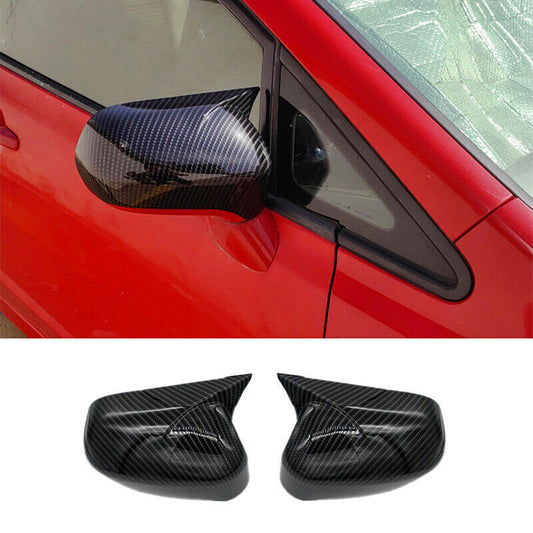 2pc for Honda for Civic 2006-2011 Carbon Fiber Style Exterior Rear View Mirror Cover