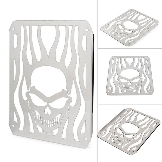 Skull Radiator Grill Guard Cover Chrome for Kawasaki Vulcan VN400 VN800 1995-06